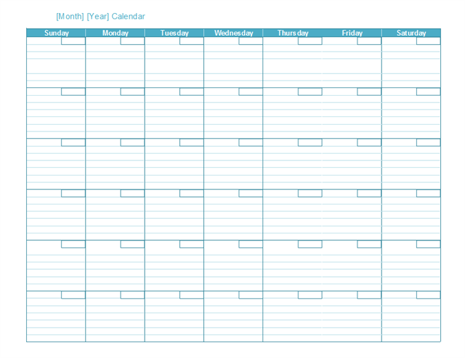 Microsoft Excel Calendar