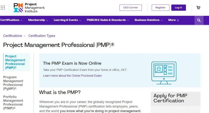 credible pmp certificate online